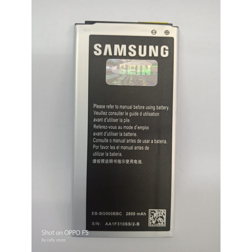 Batrai Samsung Galaxy S5 (SM G900H) Baterai Handphone Batre Android Battery Batere Batt EB-BG900BBC 2800mAh Bisa Bayar Ditempat - Rafly