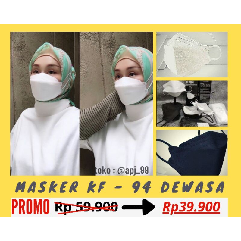 

Masker KF94 harian / Masker KPop / Masker harian 4ply Dewasa isi 10pcs