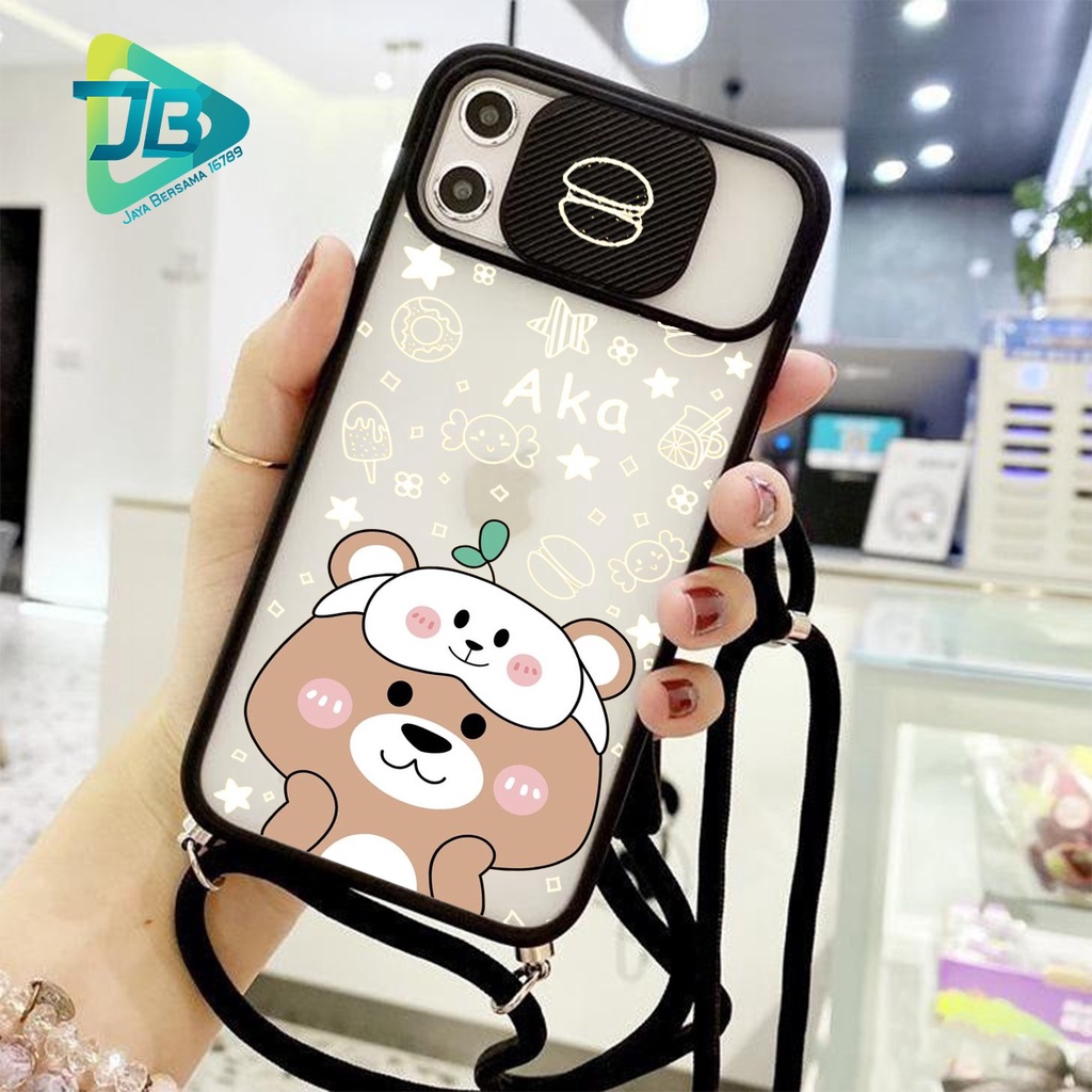 SOFTCASE SLINGCASE SLIDE PELINDUNG KAMERA CUTE SAMSUNG OPPO VIVO REALME IPHONE XIAOMI ALL TYPE JB5143