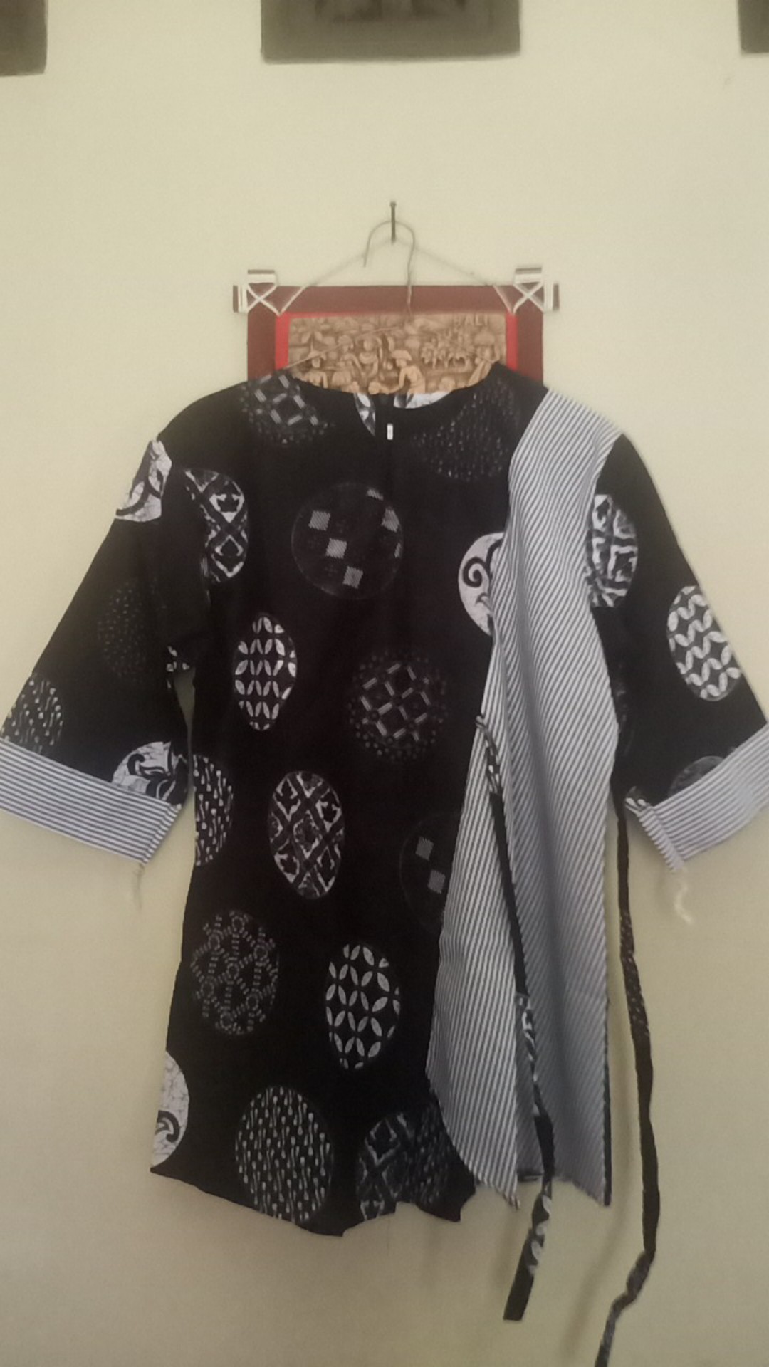 Tey-17 Batik Wanita Asj Sa Hrb026 Kenongo Kemeja Tosca Pendek