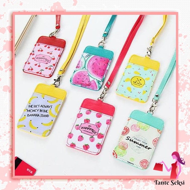 

Tempat Kartu Busway ID Card Case Kartun Motif Buah Stationary Gantungan Kartu