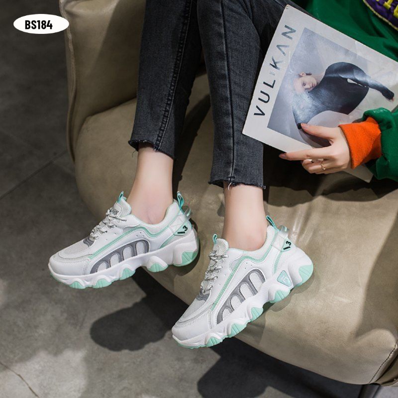 [IMPORT] BS184 - SEPATU SNEAKER WANITA IMPORT PREMIUM SHOES KOREA STYLE - FREE BOX - 76BAGSTORE