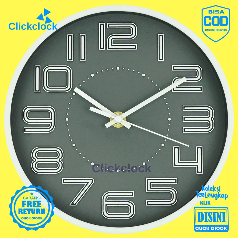 Jam Dinding Quartz Minimalis Light Blue Alari GD-9854ZC Besar Hiasan Dinding Unik