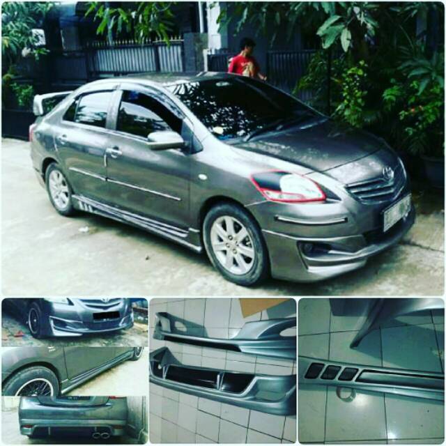 Aksesoris Eksterior Modif Variasi Sporty Bodykit Toyota Vios Limo Gen2 2006 12 Sidekirt Model Custom Shopee Indonesia