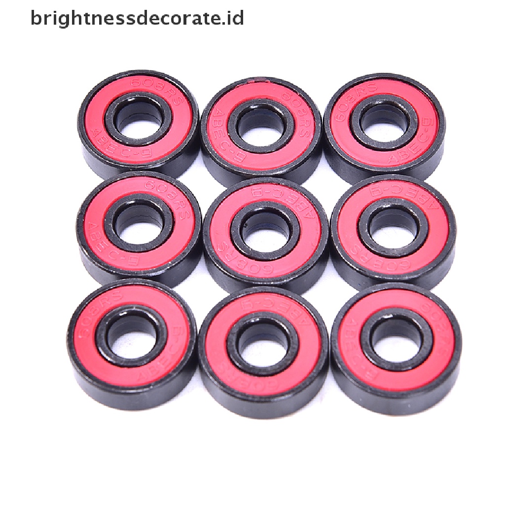 10pcs / Set 608 2rs Bearing Deep Groove Steel Seal Ball Bearings 608rs 608-2rs