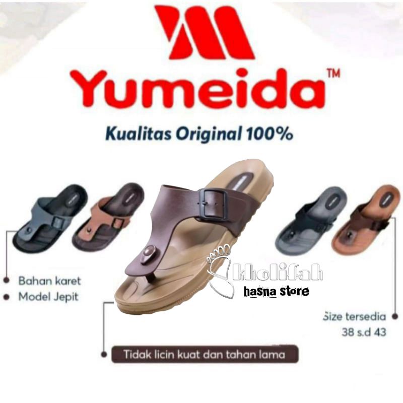 SANDAL JEPIT RESMI DEWASA LAKI-LAKI PRIA YUMEIDA GT6102L