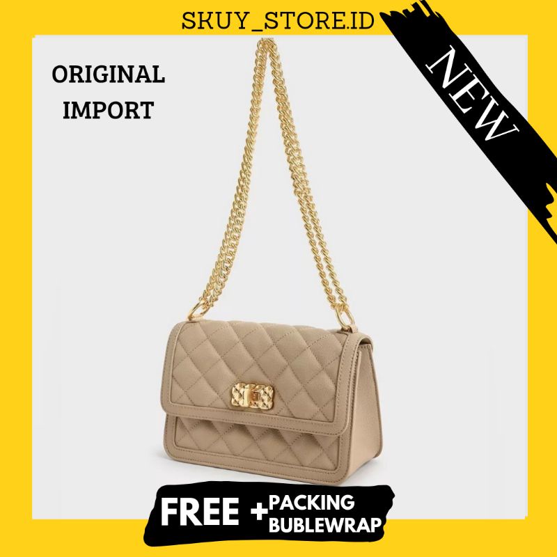 TAS CK CHRLES & KEIITH SELEMPANG WANITA CHAIN BRANDED TERBARU FRCS901
