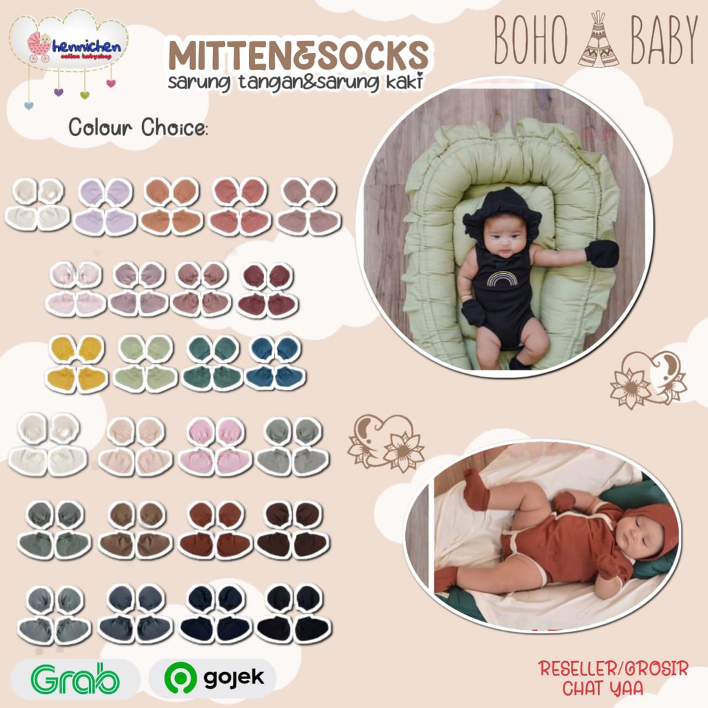 BohoPanna Sarung tangan &amp; sarung kaki mitten mittens &amp; socks