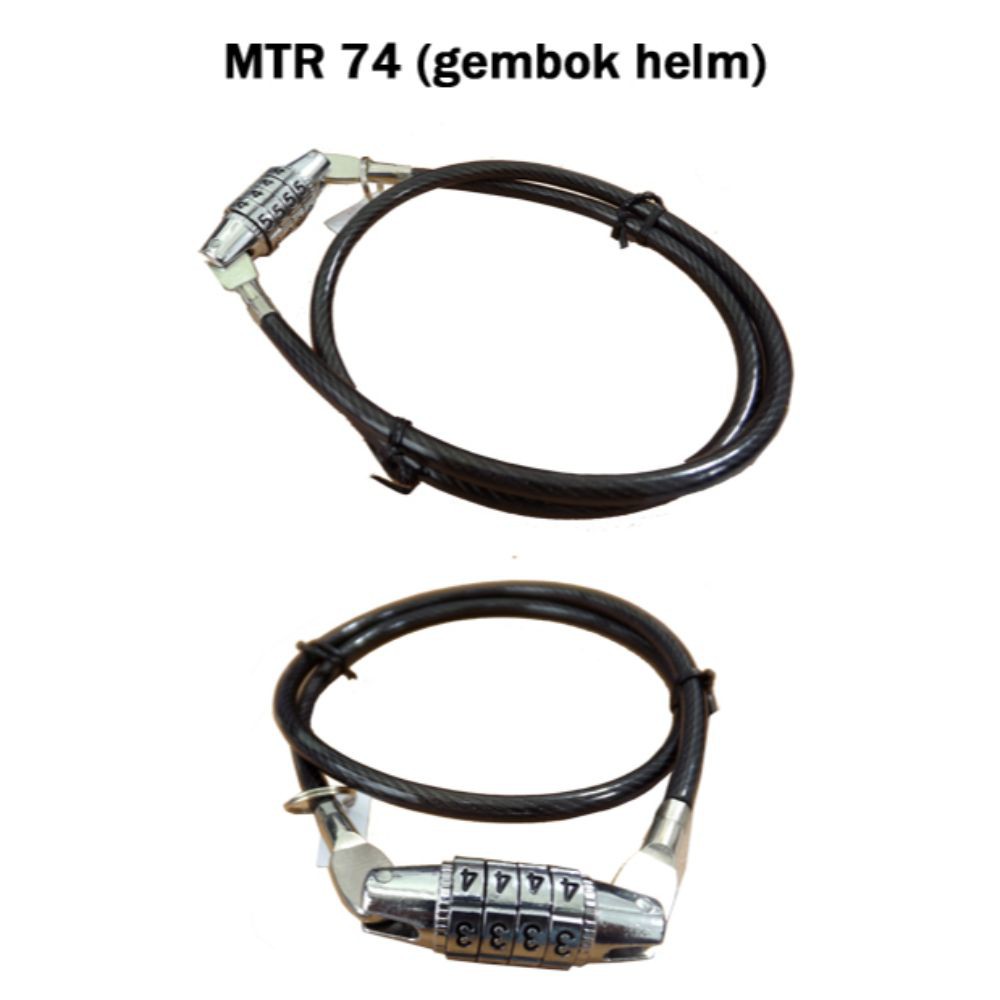 Gembok Helm Multifungsi, Bisa untuk Motor dan Sepeda dengan Kunci Pengaman Kode - MTR (COMB)