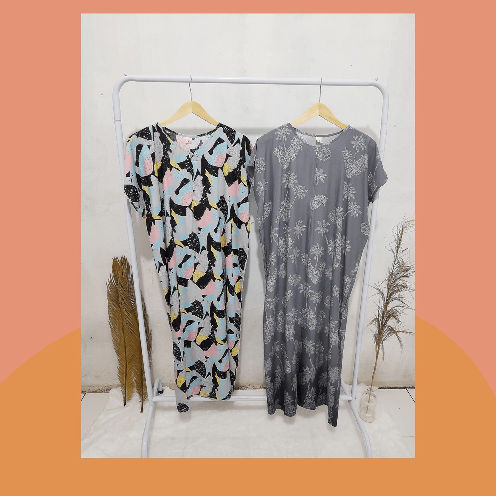 DASTER HABEL/ DASTER RUMAH/ HOMEDRESS HABEL BUSUI PANJANG SEMATA KAKI