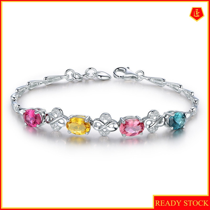 [Ready Stock]Luxury Creative Colored Gemstone Bracelet