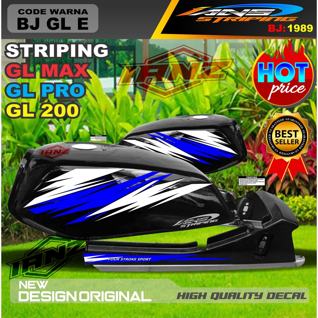 STRIPING GL MAX / VARIASI STIKER GL PRO GL 100 / STIKER STRIPING MOTOR GL TERBARU / STIKER MOTOR