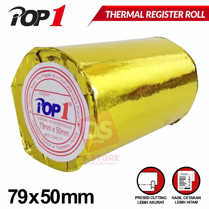 

Kertas Kasir Thermal Register Roll 79x50 mm / 80x50 mm POP1