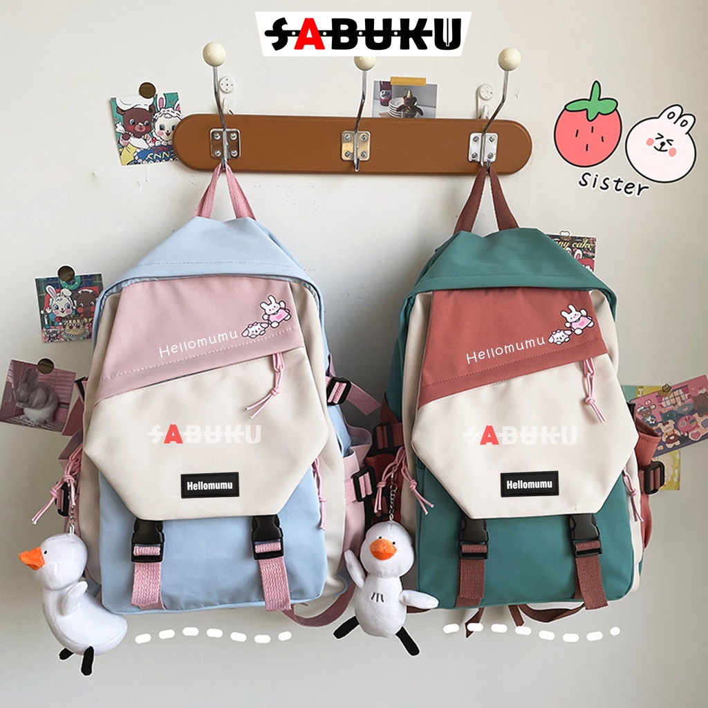 Tas Punggunga Wanita Tas Ransel Sekolah SD SMP Fashionable Backpack Tas Ransel Korea Fashion -182