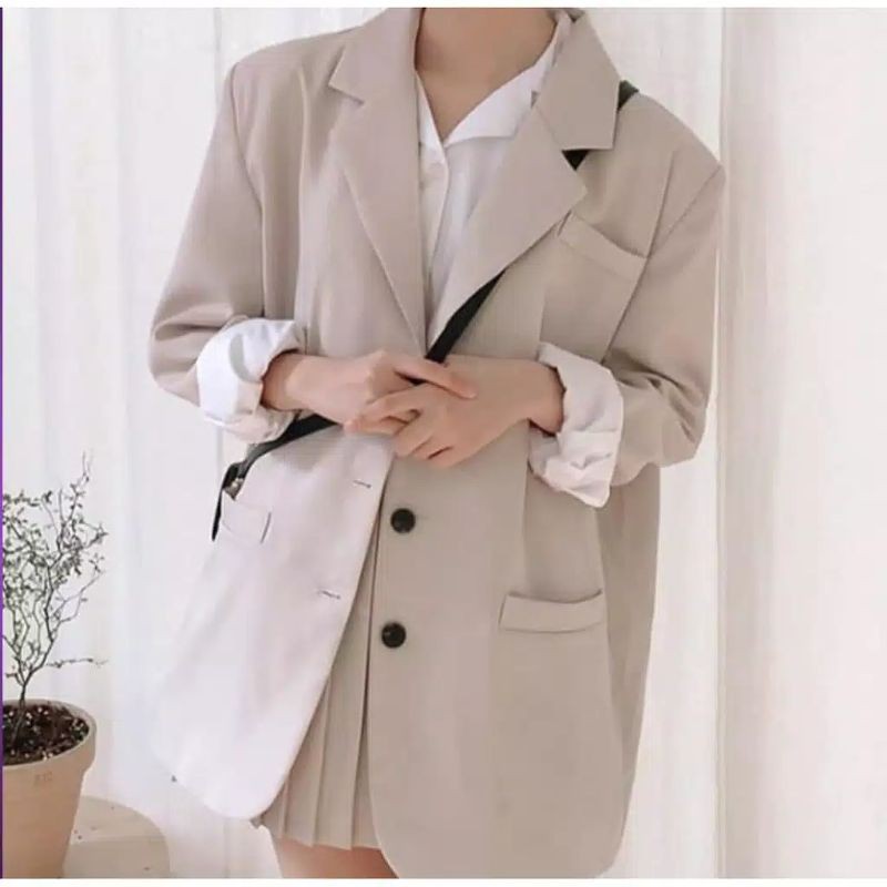 Blazer school cuci gudang // basic blazer wanita // ara blazer // blazer sekolah