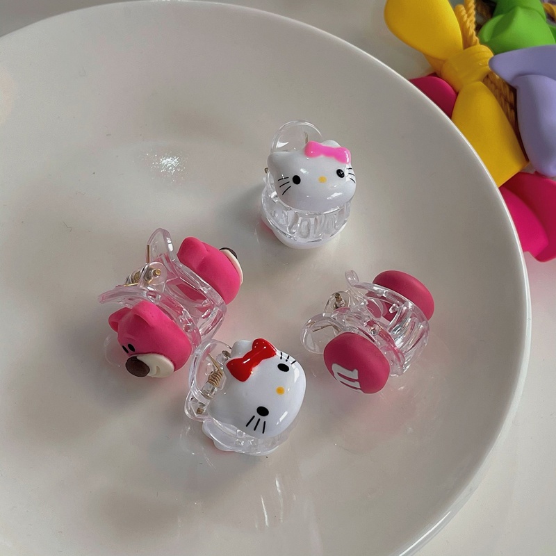 Roselife Cartoon 3D Cute Kuromi Rabbit Strawberry Bear Kitty Hair Claw Clips for Girls Kids Hair Styling Accessories