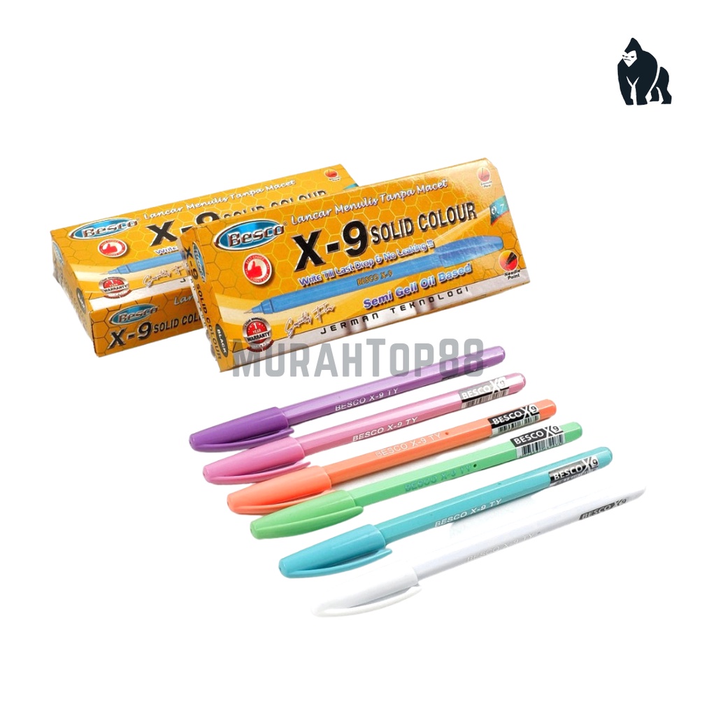 

Ballpoint Besco X-9 Pastel Colors / Bolpen Pulpen Pen Aesthetic Hexagonal Semi Gel Murah [PER LUSIN]
