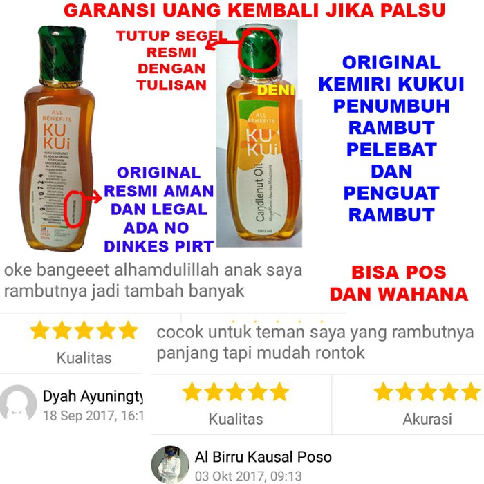 Minyak Kemiri Kukui 100% Original - Awas Barang Palsu!