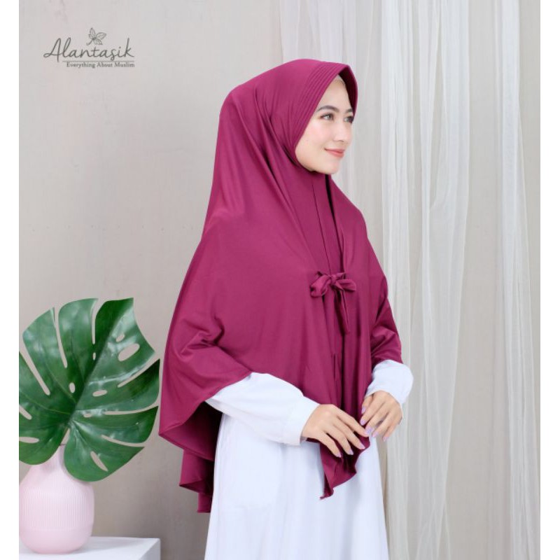 Jilbab Saudi AISYAH Pet Antem anti corona hijab instan niqob safety masker ALANTASIK R.14