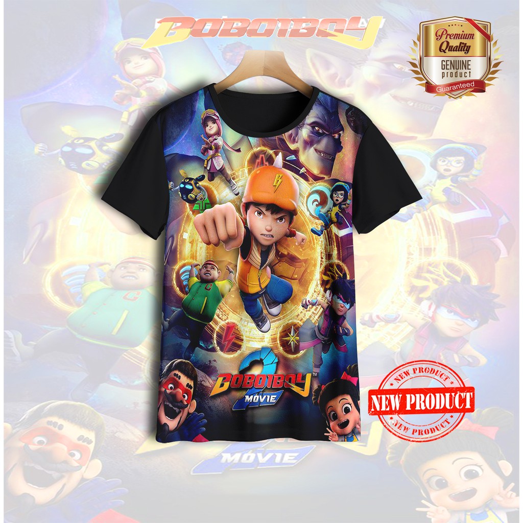 Kaos Boboiboy Movie 2 Baju Anak 3D