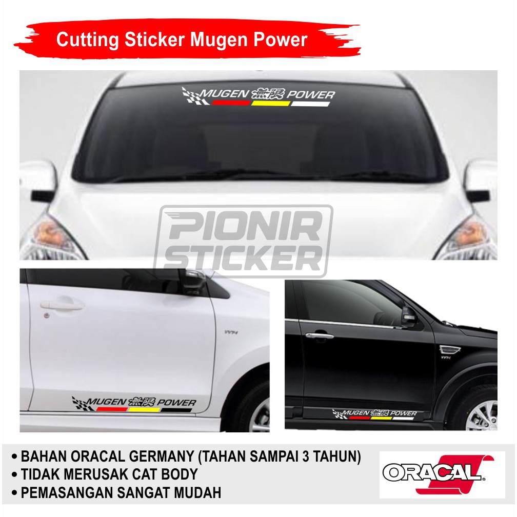 Stiker Mobil Mugen Power Flag Cutting Sticker Mobil Mugen Power Flag