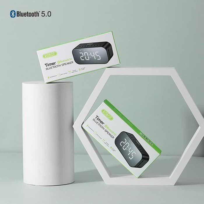 SPEAKER BLUETOOTH - ROBOT RB550 SPEAKER DENGAN JAM DIGITAL MURAH - ORI