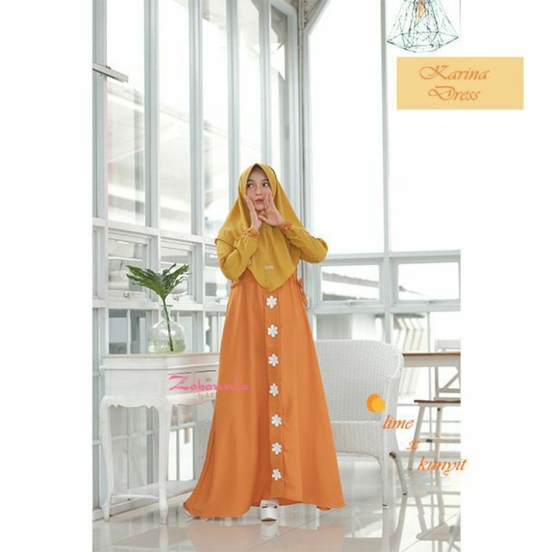 gamis Karina only tanpa Khimar by zabania