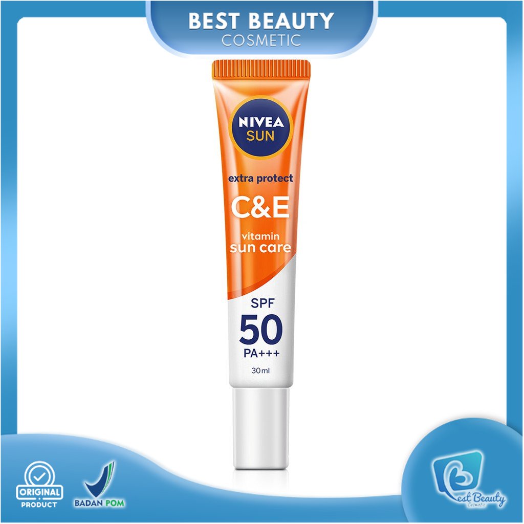 ★ BB ★  NIVEA Sun Extra Protect C&amp;E SPF50 30mL | Sunblock Wajah - Menyamarkan Noda Hitam - Melembabkan Kulit