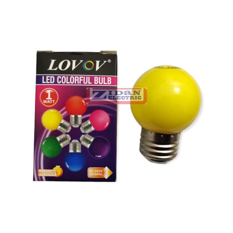 Lampu Led Warna 1 Watt / Lampu Tidur Led 1w Warna Lovov