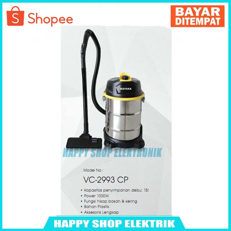 PROMO Vacum Cleaner Mayaka VC-2993 CP Utk Basah Dan Kering/Wet And Dry - BERKUALITAS