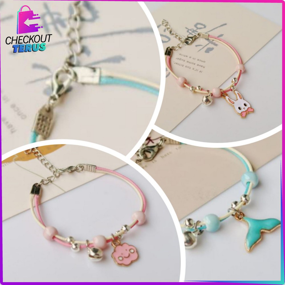 CT K75 Gelang Wanita Karakter Gelang Persahabatan Motif Kartun Tali Gelang Bracelet Korean style Fashion Lucu