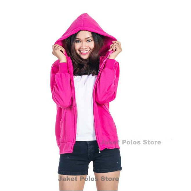 Jaket Sweater Hoodie Wanita Oversize Outerwear Pakaian Sweatshirt Korean Style Hudie Cewek WEST VIRG-pink