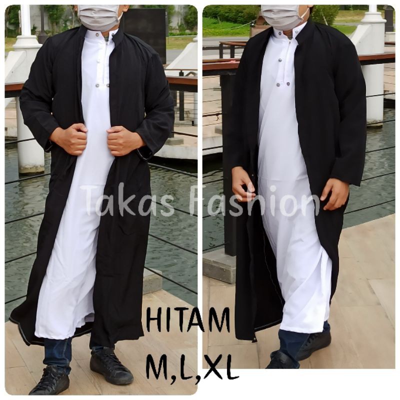 DISKON COD TAKAS_FASHION JUBAH LUARAN PRIA MUSLIM - GAMIS BELAH / JUBAH BELAH ANAK DAN AYAH