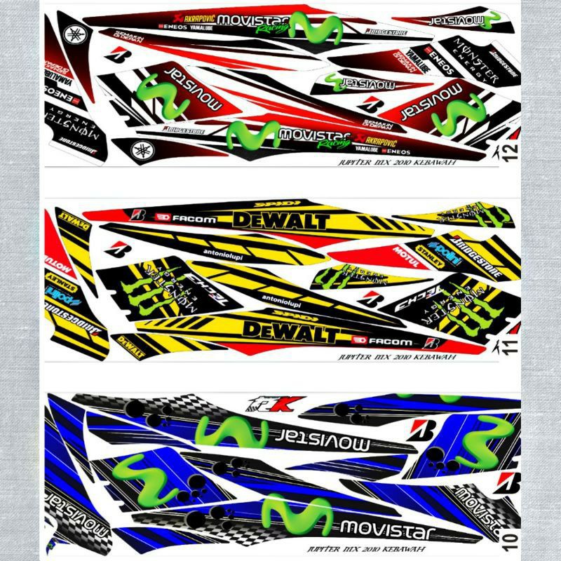 Bisa COD Sticker Striping Lis Variasi Thailand Thailook Jupiter Mx 135 Lama Old OJMX 010 Semua Ready