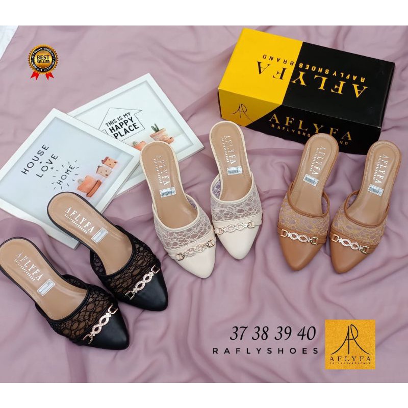 SANDAL SLOP MULES WANITA AFLYFA