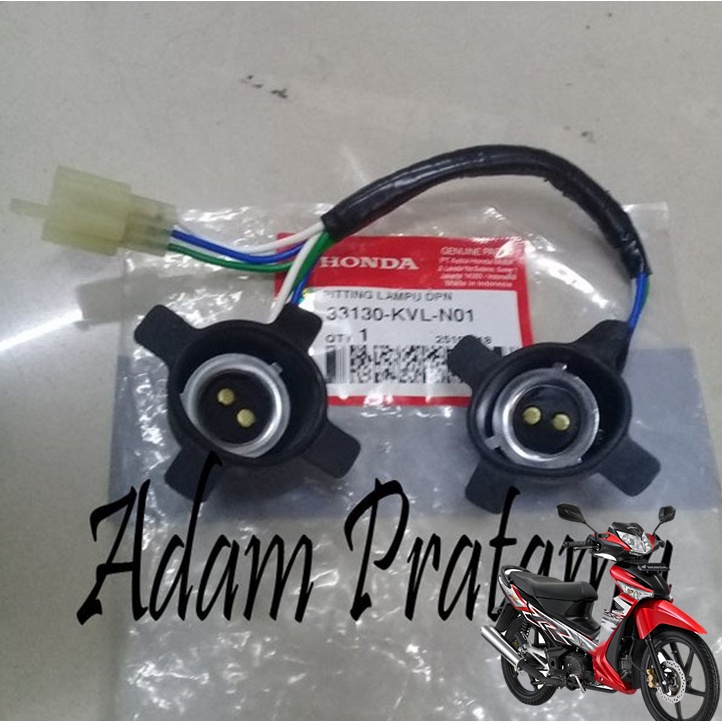 Fiting Lampu Depan Supra X 125 Batman 33130-KVL-N01 Kabel Lampu Depan Supra x 125 Socket Lampu Depan