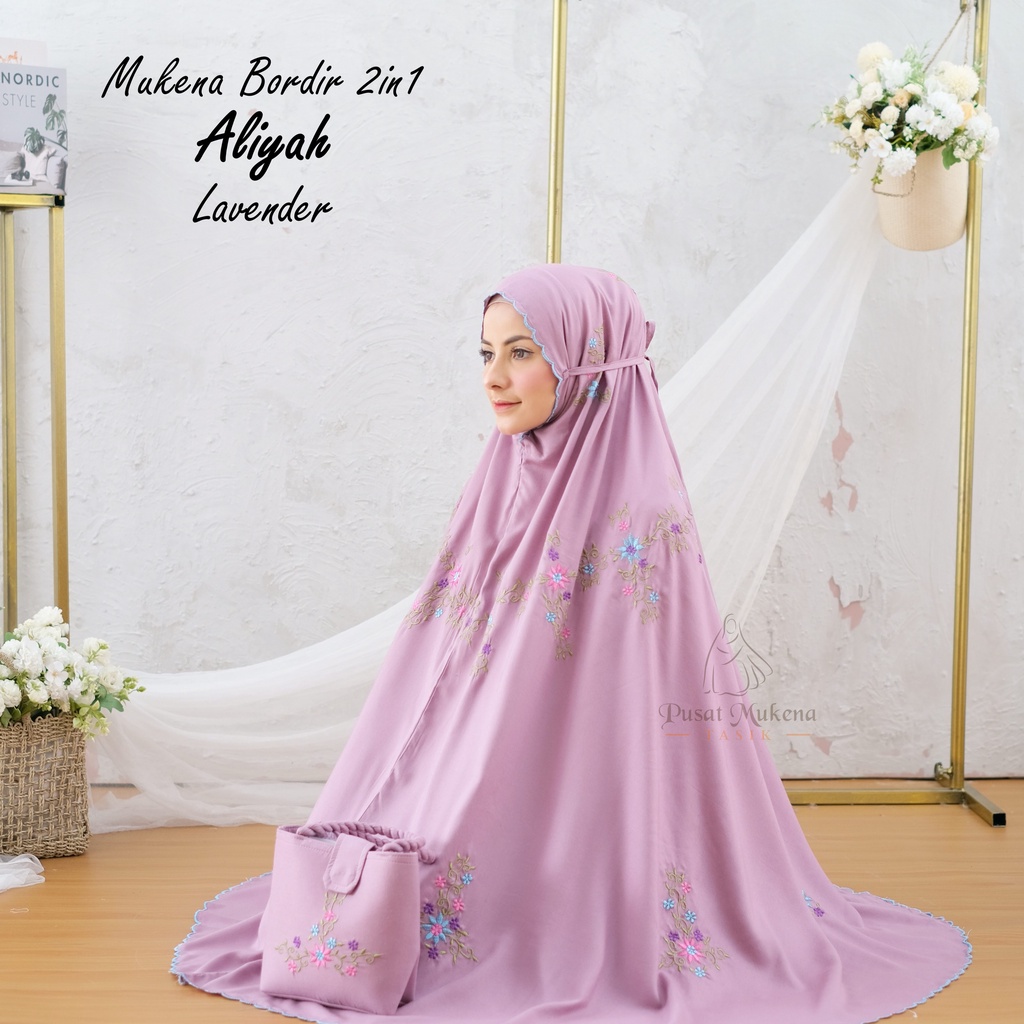 PUSAT GROSIR BELI MUKENA DEWASA 2IN1 JUMBO KATUN RAYON BORDIR MANUAL ALIYAH