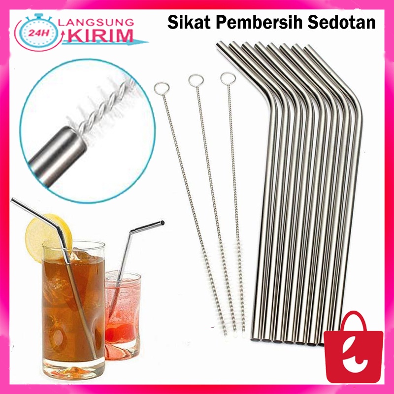 [BISA COD]  1 Pcs  Sikat Pembersih Sedotan Stainless Steel Botol Brush Straw Serbaguna