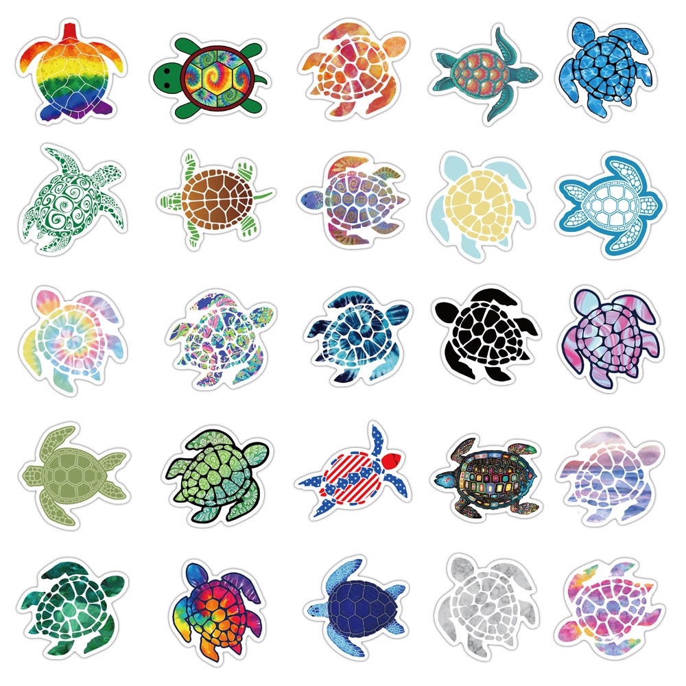 41Pcs/set Colorful Sea Turtle Waterproof DIY Stickers For Laptop Moto Skateboard Notebook Decor