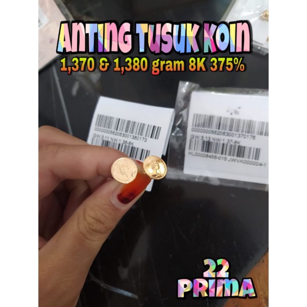 ANTING KOIN EMAS ASLI