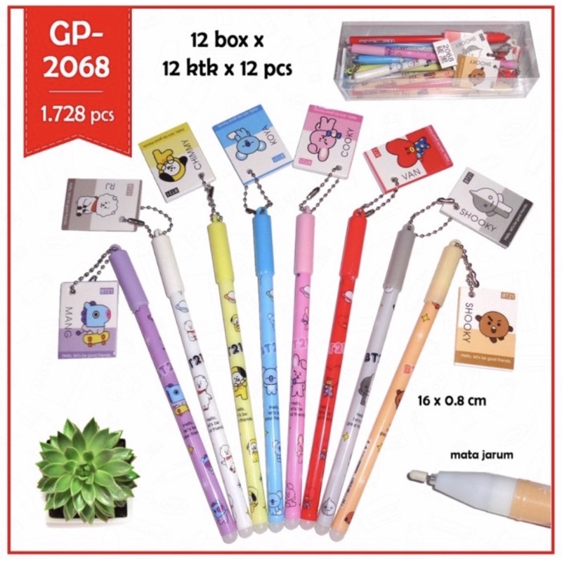 ( Ecer 1 Pcs ) PEN GEL NOTES KECIL - BTS BT2I / BOBOIBOY PULPEN KARAKTER BALLPOINT CHARACTER ANAK GANTUNGAN BUKU KECIL NOTE KOREAN BOYBAND NEWEST CUTEST