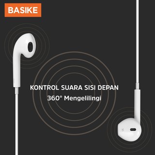 Headset Gaming hedset BASIKE Earphone iPhone Bass In-ear 3