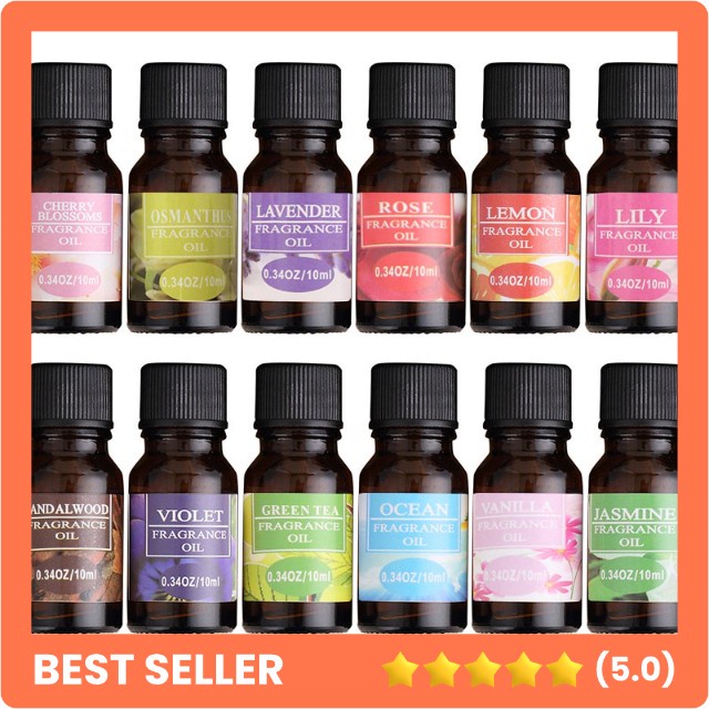 Aromaterapi Essential Oil Taffware Water Soluable Aromatherapy Diffuser Oil Pewangi Pengharum Ruangan 10ml Kopi Lavender Vanilla Jasmine Rose Lemon