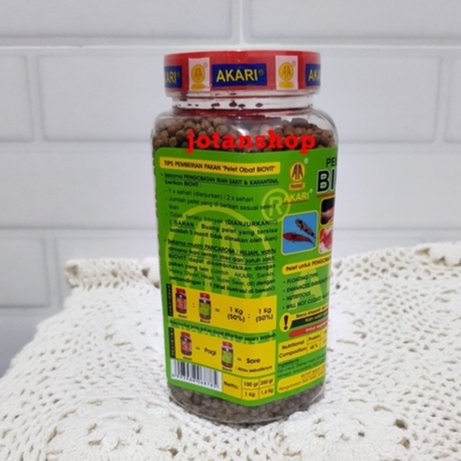 pelet obat AKARI BIOVIT Makanan pakan pellet perawatan karantina ikan hias 350gr 350 gram