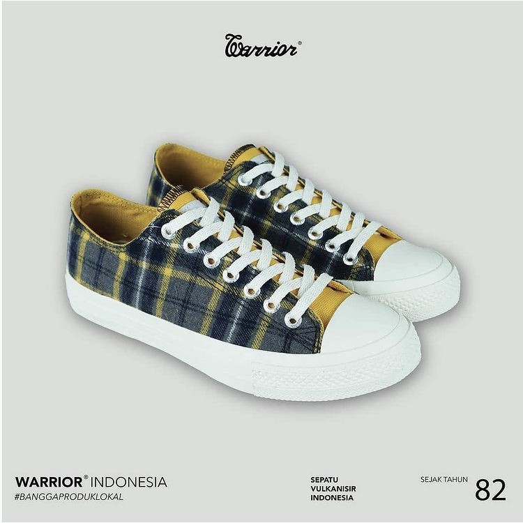 Warrior Olympus Low Grey Yellow | Sepatu Warrior | Warrior Shoes