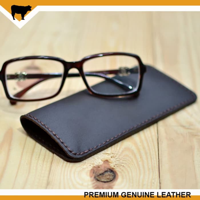 SARUNG KACAMATA KULIT ASLI, DOMPET KACAMATA KULIT ASLI HANDMADE,