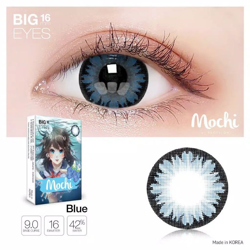 Softlense - soft lense mochi by exo - big eyes korea free lens case (tempat lensa)