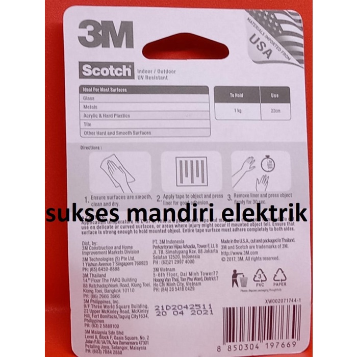 

Menakjubkan 3M Scotch Double Tape Vhb Mounting Transparant Bening 4010C Berkualitas