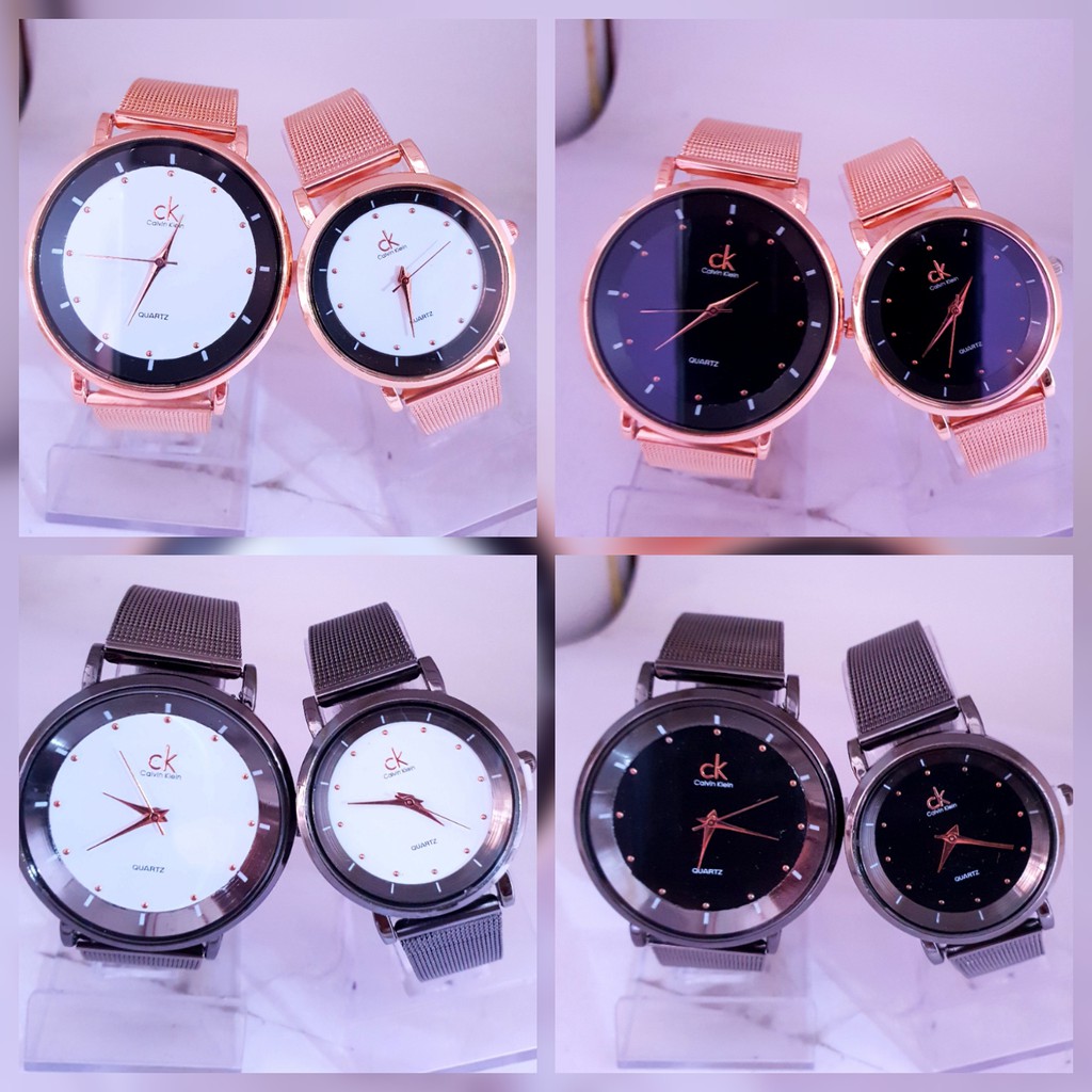 JAM TANGAN COUPLE C*K STAINLESS PASIR CHRONO VARIASI #1