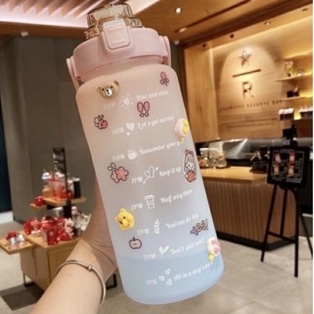 (2LTR) SHENAR BOTOL MINUM 2 Liter / BOTOL MINUM VIRAL / BOTOL MINUM PELANGI / BOTOL MINUM MOTIVASI / BOTOL MINUM STIKER / BOTOL MINUM ANAK / BOTOL ANAK